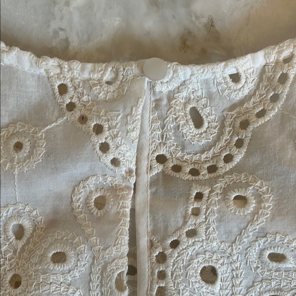 Sezane White Eyelet Blouse - Picture 7 of 8